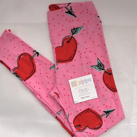 LuLaRoe Pants - ❤️ NEW!!! Heart LuLaRoe OS leggings